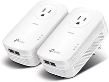 Powerline Adapter - 2 Gigabit Ports,Ethernet Over Power, Plug&Play,Power Saving
