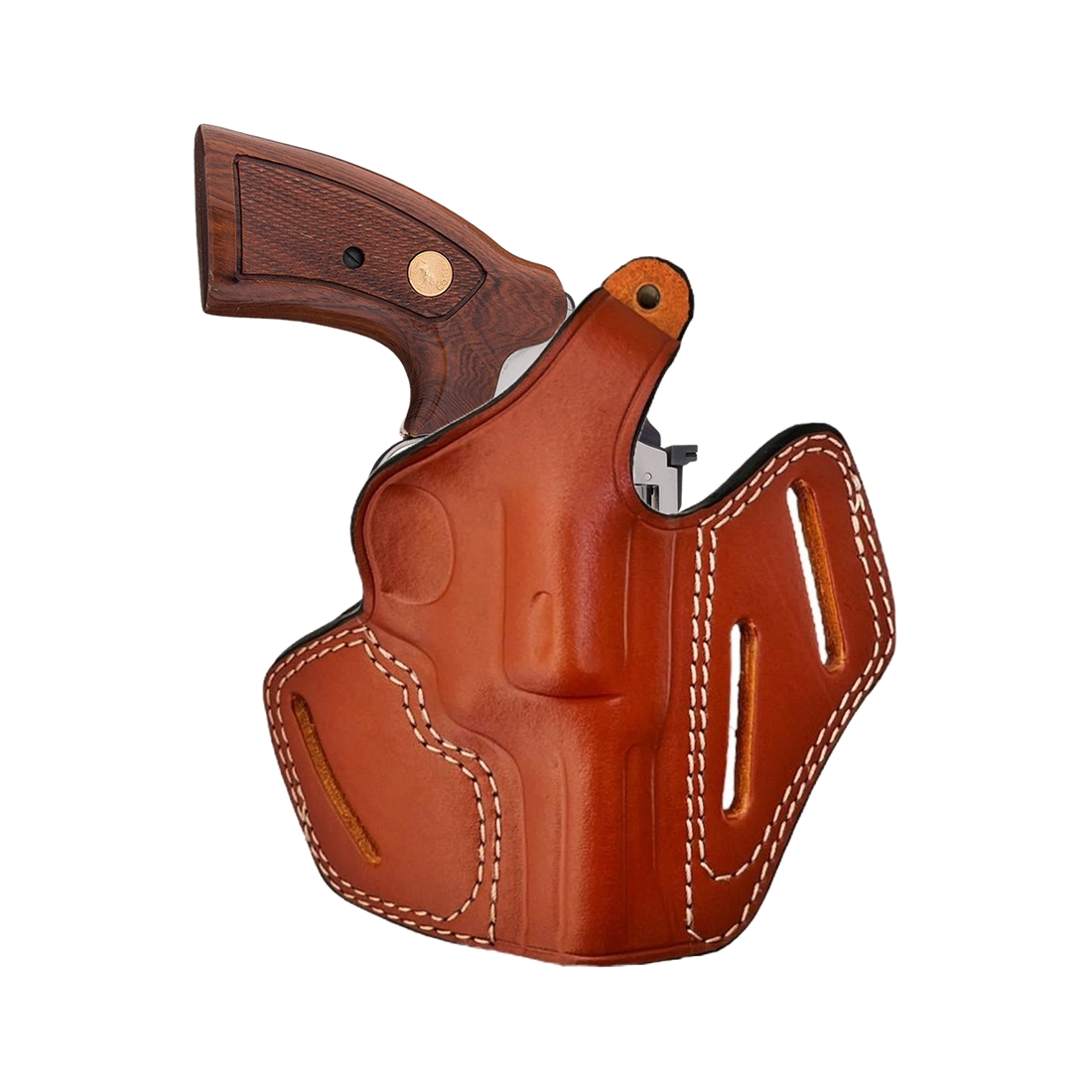 Leather Belt Holster Fits Taurus 856 Defender, 605, 692, Premium Leather-image