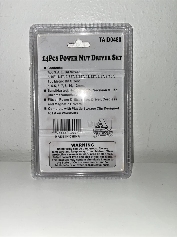 White Dog TAID0480 – 14Pcs Power Nut Driver Set - Image 2 of 3