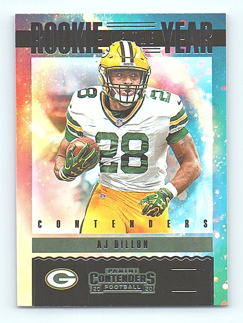 2020 Panini Contenders #RY-AJD A.J. Dillon Rookie of the Year Contenders