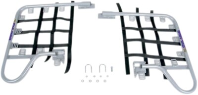 DG Performance Steel Nerf Bars Silver Bar - Black Web 54-6405