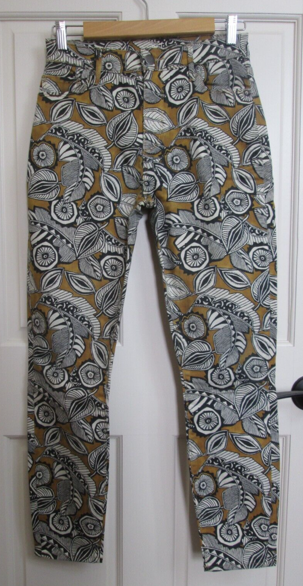 その他 APPLE Ann Taylor Loft Leaf Pattern Skinny Ankle Jeans Womens 4 27x27