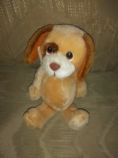 Russ Berrie Vintage VTG Dog Plush 7" Trips Puppy Beige Brown Stuffed Animal Item
