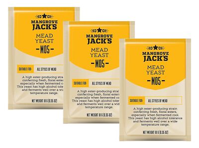 3X Mangrove Jack s Craft Series Mead Yeast M05 10g Packets for Brewing