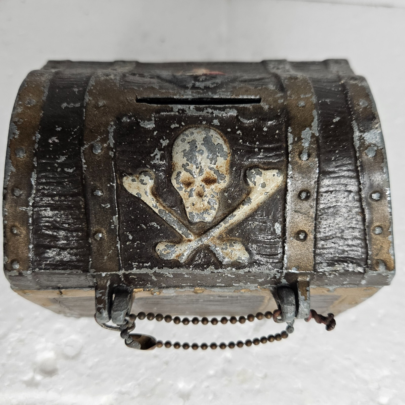 Vintage Metal Pirate Treasure Chest Bank eBay
