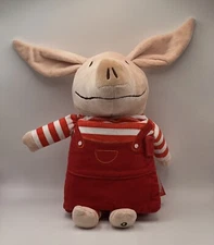 Zoobies 2012 Olivia Pig Plush Doll Cloth Fabric Soft Story Book Red Dress Clean!