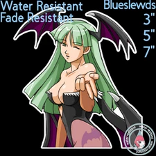 Darkstalkers Morrigan Aensland 3"/5"/7" Lewd Anime Laptop Bottle Sticker