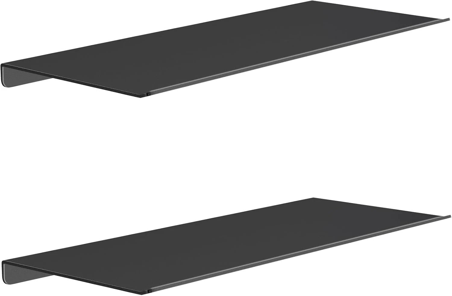 2 Pack 12" Floating Shelves for Wall, Metal Wall Mounted Shelf for Bathroom, Bed