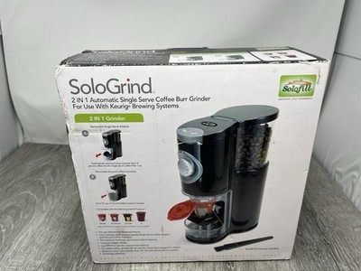 Solofill SOLOGRIND 2-in-1 Automatic Single Serve Coffee Burr Grinder for Coffee
