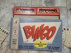 Milton Bradley BINGO Board Game   Wooden Markers & Numbers Vintage 1960 USA