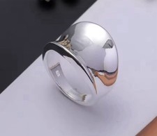 .925 sterling silver wide ring 7