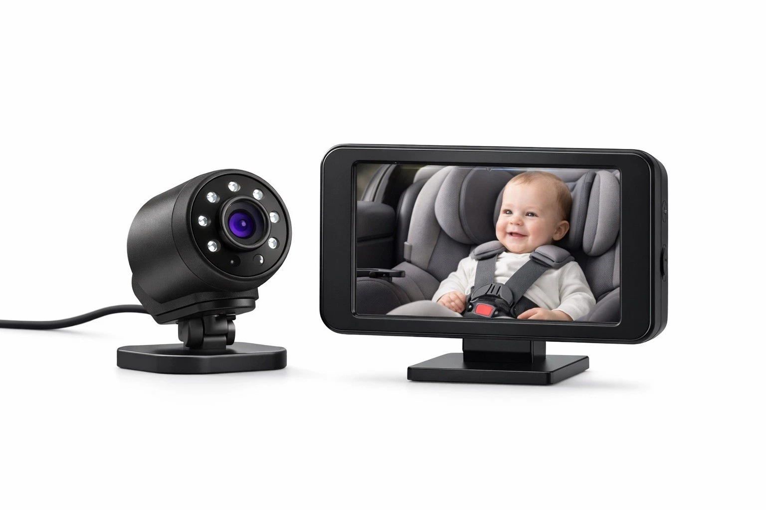Ellie Baby Car Seat Camera Monitor HD Night Vision Rear Facing Infant Safety
Opens in a new window o