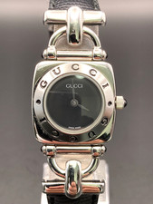 [Exc+5] GUCCI 6300L Women's Vintage Watch Quartz Black Dial Japan
