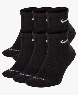 Nike Everyday Cushion Ankle | Black | Training Socks | (6 Pair) | Size L