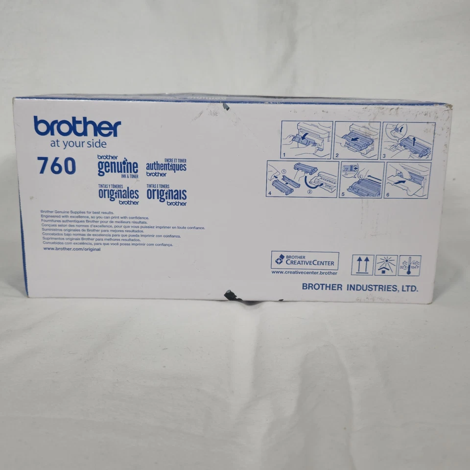 Cartucho de tóner negro de alto rendimiento original OEM Brother TN760  Foto 3 de 4