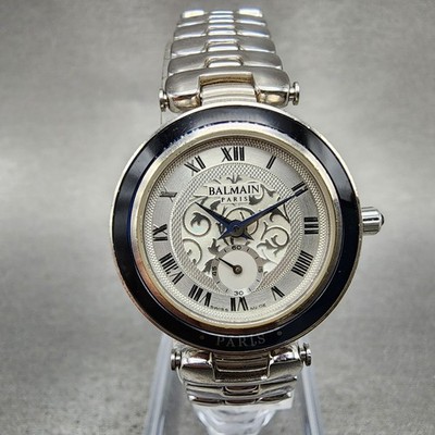 Balmain Watch Women 26mm Silver Dial Silver Tone Small Seconds  New Battery