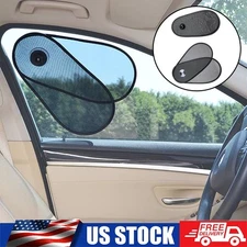2pcs Adjustable Car Side Window Sun Shade Rotatable Baby Windshield Sun Visor US