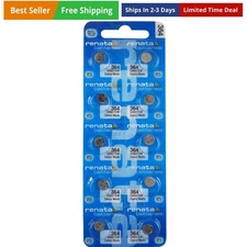 364 SR621SW Batteries - 1.55V Silver Oxide 364 Watch Battery 10 Count