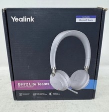 YeaLink BH72 Lite Teams Wireless Bluetooth Headset W/ Built In Mic, Light Gray