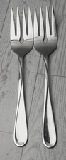 Oneida Flight Reliance Serving Forks Glossy Stainless Flatware K216 Lot of 2