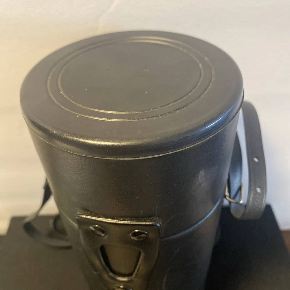 Vintage Hard Lens Case Black Leather See Picture’s For Measurements - Image 2 of 4