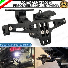 PORTATARGA PORTA TARGA LED MOTO REGOLABILE IN METALLO PER MOTO GUZZI V 85 TT