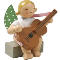 Wendt & KüHn 'Engel Mit Gitarre 650/38A, H 5Cm' Blonde Haare