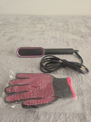 TYMO Ring Plus Ionic Hair Straightener Comb/Brush Electric W Heat Glove