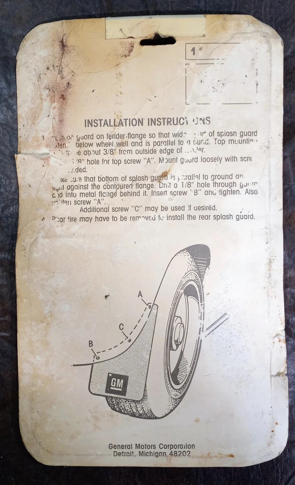 🔥Vintage NOS GM Chevrolet Monte Carlo Splash Guards 1 Pair White Part #997699 - Image 2 of 2