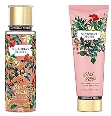 VICTORIA'S SECRET VELVET PETALS FRAGRANCE MIST BODY SPRAY & BODY LOTION SET