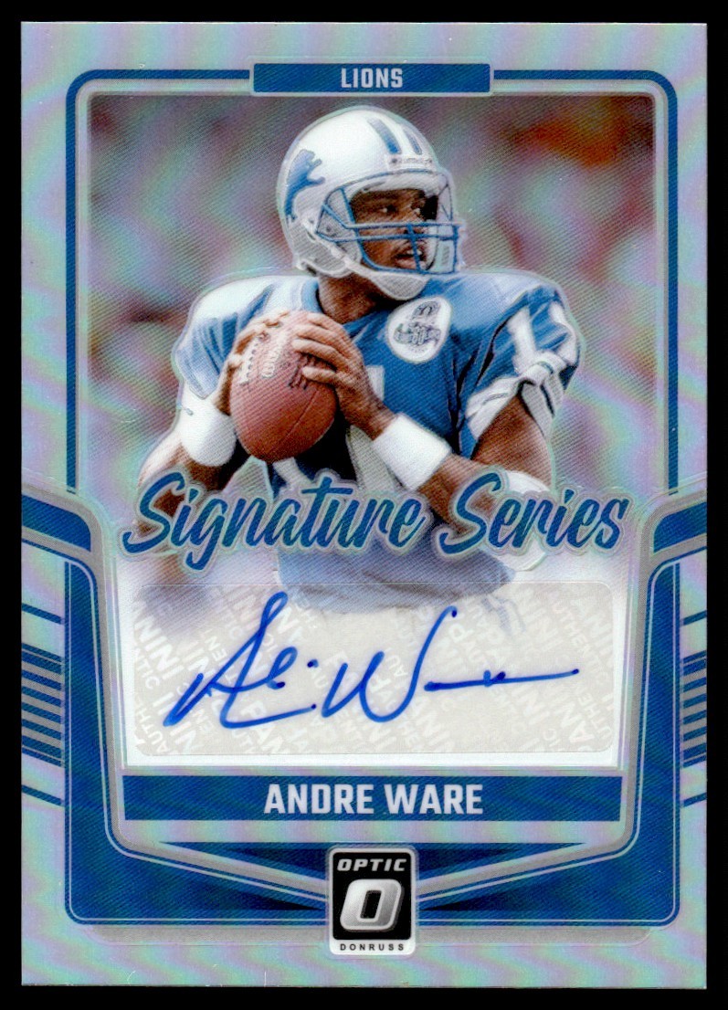 Andre Ware Holo Prizm #SSH-AWE 2024 Donruss Optic Signature Series Holo Detroit