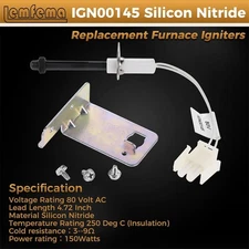 80Volt Hot Surface Rod Ignitor with Bracket for Residential Furnace Replacement