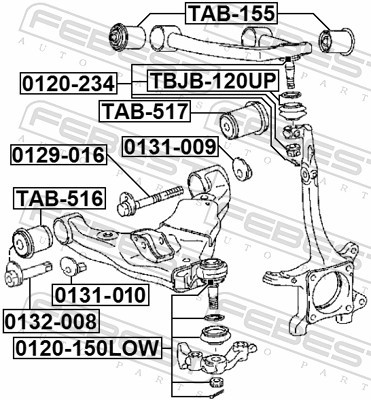 Fits FEBEST 0129-016 ECCENTRIC BOLT TOYOTA LAND CRUISER PRADO GDJ150, ⭐UK Stock⭐