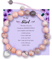 Valentines Romantic Gifts for Girlfriend, Couples Bracelets Natural Stone Bracel