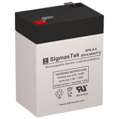 Leoch DJW6-4L 6 Volt 4.5 Amp Hour SLA Replacement Battery by SigmasTek