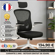 Fauteuil de Bureau Ergonomique en Maille Respirante - Réglable & Pivotant NEUF