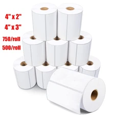 4"x2" 4"x3" Direct Thermal Address Labels Mailing Shipping Barcode FBA Stickers
