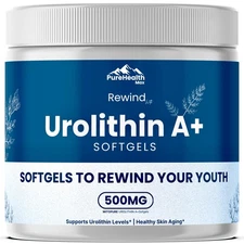 Rewind Urolithin A Softgels Supplement - Mitopure A+ Advanced Longevity Healt...