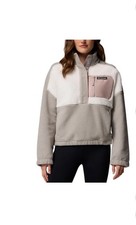 Columbia Women  s Fleece Pullover Sweatshirt XXL-Gray  Pink, New With Tags,Cozy