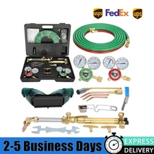 Gas Welding Cutting Torch Kit Oxy Acetylene Oxygen Brazing Set Victor Type 17Pcs