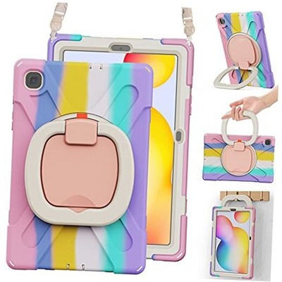  Heavy Duty Silicone Case for Samsung Galaxy Tab S6 Lite 10.4 Colorful Pink