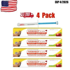 4 Pack New In Box Paste Horse Dewormer Apple Flavor Exp 4/2026 wormer US
