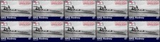 British Royal Navy HMS Rodney, World War Battleship Mint Stamp Strip of 10