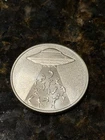 UFO Beam Abducting Cats 1 Oz. Intaglio Mint .999 Silver Free shipping.