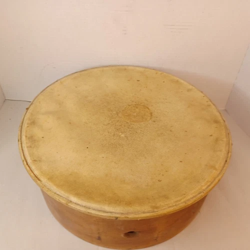 Vintage 13" Calfskin Snare Wood Drum Antique Unbranded - Picture 2 of 7
