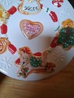 7.5" DECORATED CHRISTMAS PLATE WITH RAISED IMAGES / ANGEL/ TREE / REINDEER — photo 3