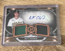 2021 Topps Museum Collection Matt Chapman Dual Patch Auto /50 Oakland A’s Jays