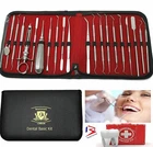 Dental Pick Floss Tartar Plaque Calculus Remover Tooth Scraper Mirror Scaler kit