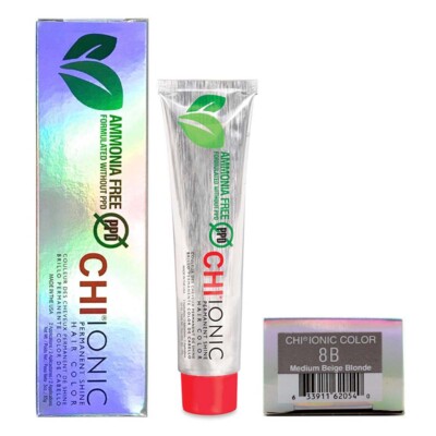 Farouk CHI Ionic Permanent Shine Color 8B Medium Beige Blonde 3oz