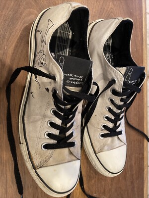 Converse White All Star Chucks Rare Nirvana KURT COBAIN